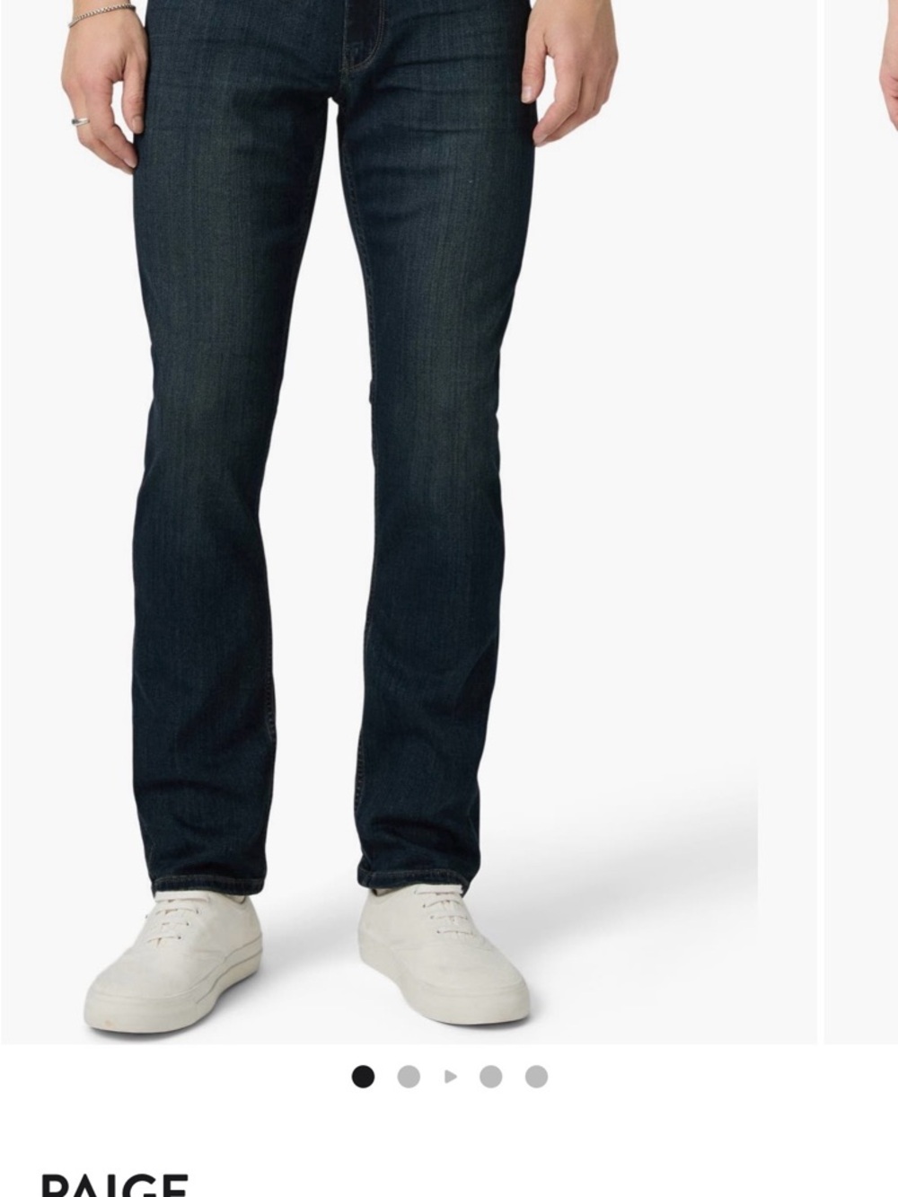 PAIGE Men's Slim Straight Jeans in Dark Indigo